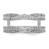 14K White Gold 0.50 Carat Lab Grown Diamond VS SI+ G+ Complete Ring Guard view 4