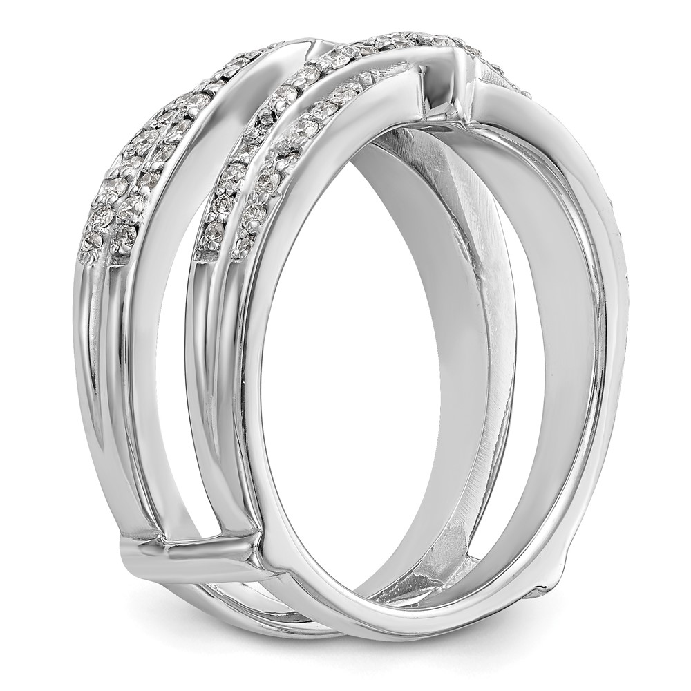 14k White Gold 1/2 carat Lab Grown Diamond VS/SI+ G+ Complete Ring Guard (RM3110B-050-WLG)