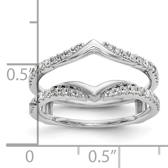 14K White Gold 1/3 carat Diamond Complete Ring Guard