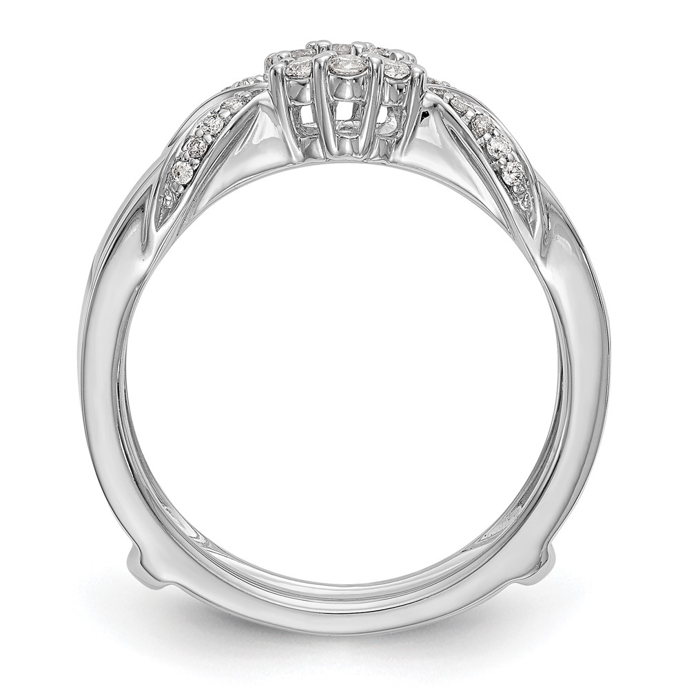 14k White Gold 1/5 carat Lab Grown Diamond VS/SI+ G+ Complete Ring Guard (RM3118B-020-WLG)