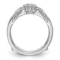 14K White Gold 0.20 Carat Lab Grown Diamond VS SI+ G+ Complete Ring Guard view 3