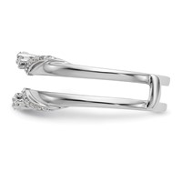 14K White Gold 0.20 Carat Lab Grown Diamond VS SI+ G+ Complete Ring Guard view 4