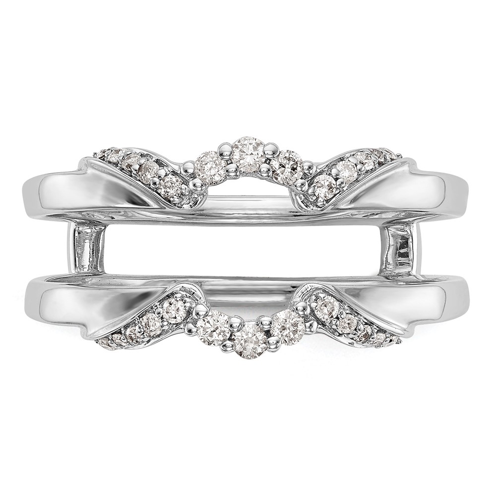 14k White Gold 1/5 carat Lab Grown Diamond VS/SI+ G+ Complete Ring Guard (RM3118B-020-WLG)