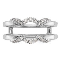 14K White Gold 0.20 Carat Lab Grown Diamond VS SI+ G+ Complete Ring Guard view 5
