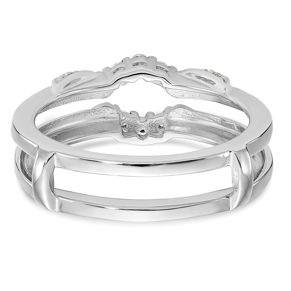 14k White Gold 1/5 carat Lab Grown Diamond VS/SI+ G+ Complete Ring Guard (RM3118B-020-WLG)