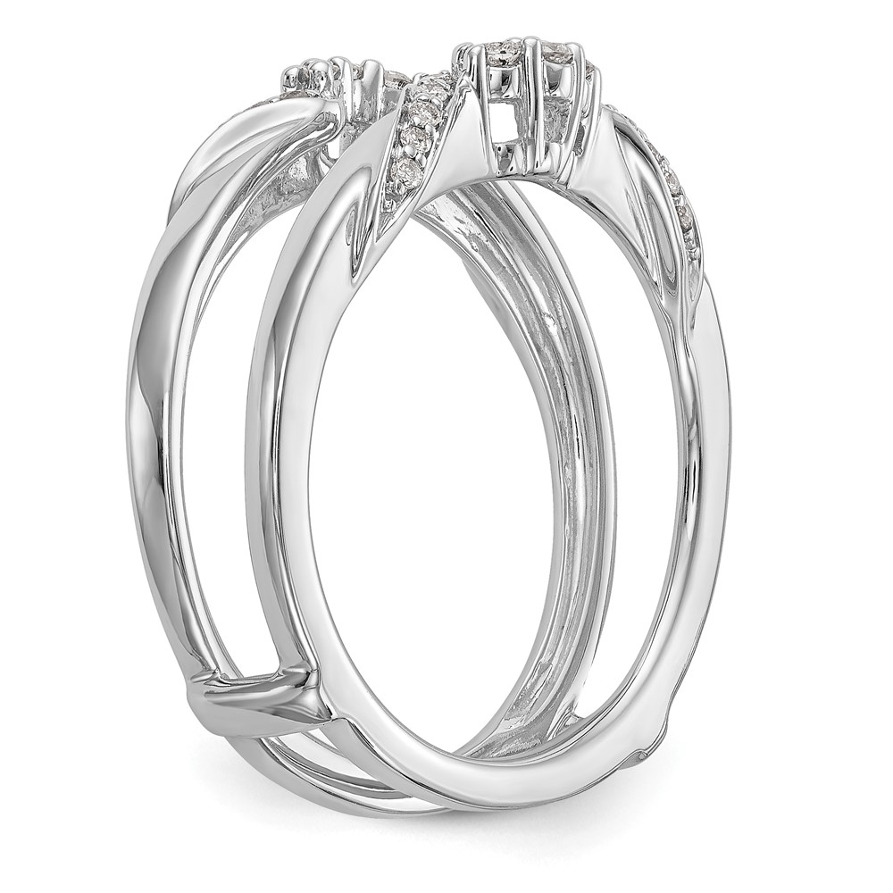 14k White Gold 1/5 carat Lab Grown Diamond VS/SI+ G+ Complete Ring Guard (RM3118B-020-WLG)