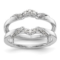 14K White Gold 0.20 Carat Lab Grown Diamond VS SI+ G+ Complete Ring Guard view 1