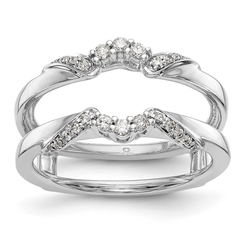 14k White Gold 1/5 carat Lab Grown Diamond VS/SI+ G+ Complete Ring Guard