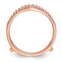 14K Rose Gold 0.25 Carat Lab Grown Diamond VS SI+ G+ Complete Ring Guard view 2