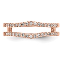 14K Rose Gold 0.25 Carat Lab Grown Diamond VS SI+ G+ Complete Ring Guard view 4