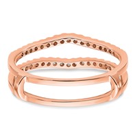 14K Rose Gold 0.25 Carat Lab Grown Diamond VS SI+ G+ Complete Ring Guard view 5