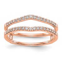 14K Rose Gold 0.25 Carat Lab Grown Diamond VS SI+ G+ Complete Ring Guard view 1
