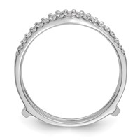 True Origin 14K White Gold 0.25 Carat Lab Grown Diamond VS+ F+ Complete Ring Guard view 2