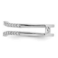 True Origin 14K White Gold 0.25 Carat Lab Grown Diamond VS+ F+ Complete Ring Guard view 3