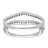 True Origin 14K White Gold 0.25 Carat Lab Grown Diamond VS+ F+ Complete Ring Guard view 5