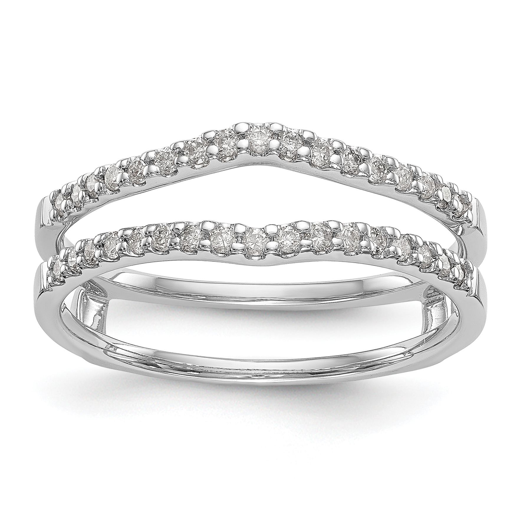 14k White Gold 1/4 carat Lab Grown Diamond VS/SI+ G+ Complete Ring Guard (RM3121B-025-WLG)