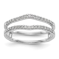True Origin 14K White Gold 0.25 Carat Lab Grown Diamond VS+ F+ Complete Ring Guard view 1