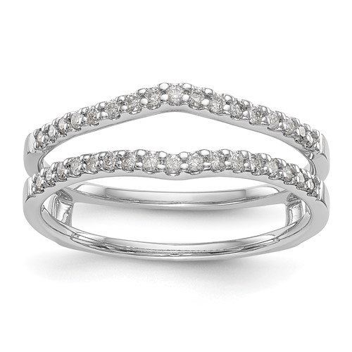 True Origin 14K White Gold 0.25 Carat Lab Grown Diamond VS+ F+ Complete Ring Guard
