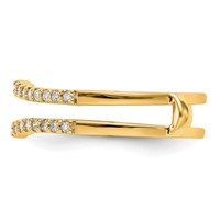 14K Yellow Gold 0.25 Carat Lab Grown Diamond VS SI+ G+ Complete Ring Guard view 3