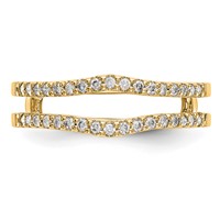 14K Yellow Gold 0.25 Carat Lab Grown Diamond VS SI+ G+ Complete Ring Guard view 4