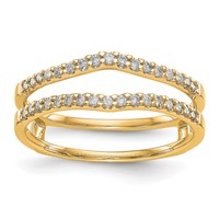 14K Yellow Gold 0.25 Carat Lab Grown Diamond VS SI+ G+ Complete Ring Guard view 1