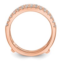 14K Rose Gold 0.50 Carat Lab Grown Diamond VS SI+ G+ Complete Ring Guard view 2