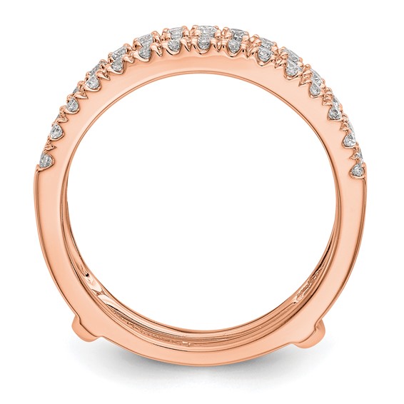 14k Rose Gold 1/2 carat Lab Grown Diamond VS/SI+ G+ Complete Ring Guard