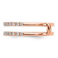 14K Rose Gold 0.50 Carat Lab Grown Diamond VS SI+ G+ Complete Ring Guard view 3
