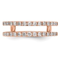 14K Rose Gold 0.50 Carat Lab Grown Diamond VS SI+ G+ Complete Ring Guard view 4
