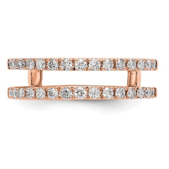 14k Rose Gold 1/2 carat Lab Grown Diamond VS/SI+ G+ Complete Ring Guard