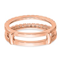 14K Rose Gold 0.50 Carat Lab Grown Diamond VS SI+ G+ Complete Ring Guard view 5