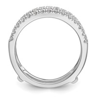 True Origin Platinum 0.50ct Lab Grown Dia VS+ F+ Comp Ring Guard view 2