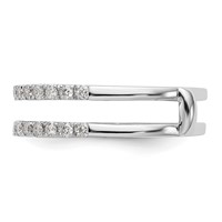 True Origin Platinum 0.50ct Lab Grown Dia VS+ F+ Comp Ring Guard view 3