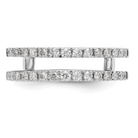 True Origin Platinum 0.50ct Lab Grown Dia VS+ F+ Comp Ring Guard view 4