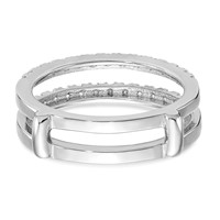 True Origin Platinum 0.50ct Lab Grown Dia VS+ F+ Comp Ring Guard view 5