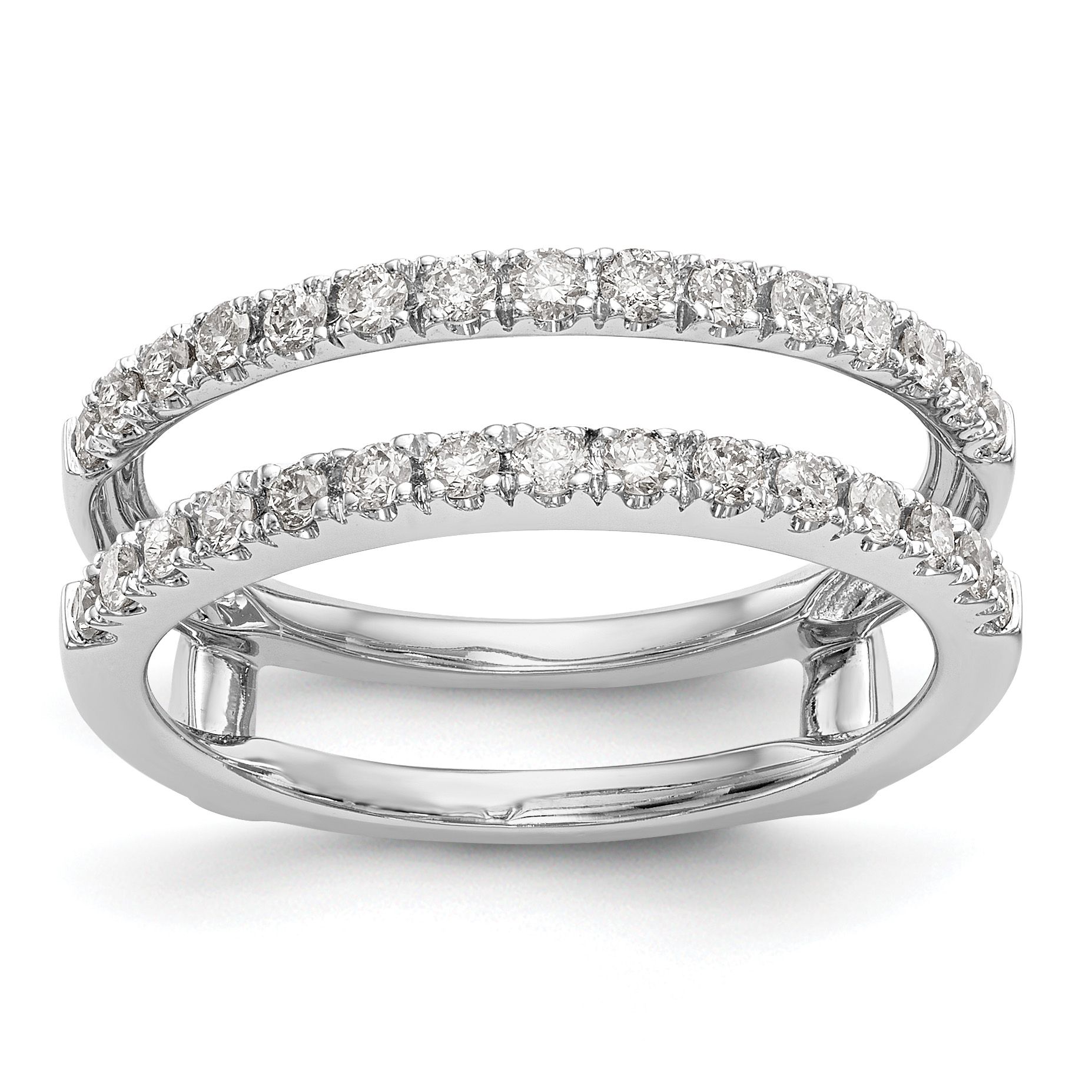 True Origin 14K White Gold 1/2 carat Lab Grown Diamond VS  D E F  Ring Guard (RM3122B-050-WLD)