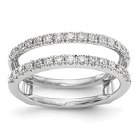 True Origin Platinum 0.50ct Lab Grown Dia VS+ F+ Comp Ring Guard view 1