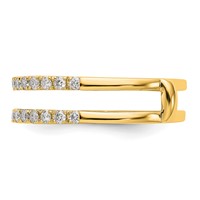 True Origin 14K Yellow Gold 0.50 Carat Lab Grown Diamond VS+ F+ Complete Ring Guard view 3