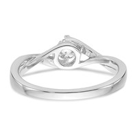 First Promise 14K White Gold 0.33 Carat Lab Grown Diamond VS SI+ G+ Complete Petite Engagement Ring view 5