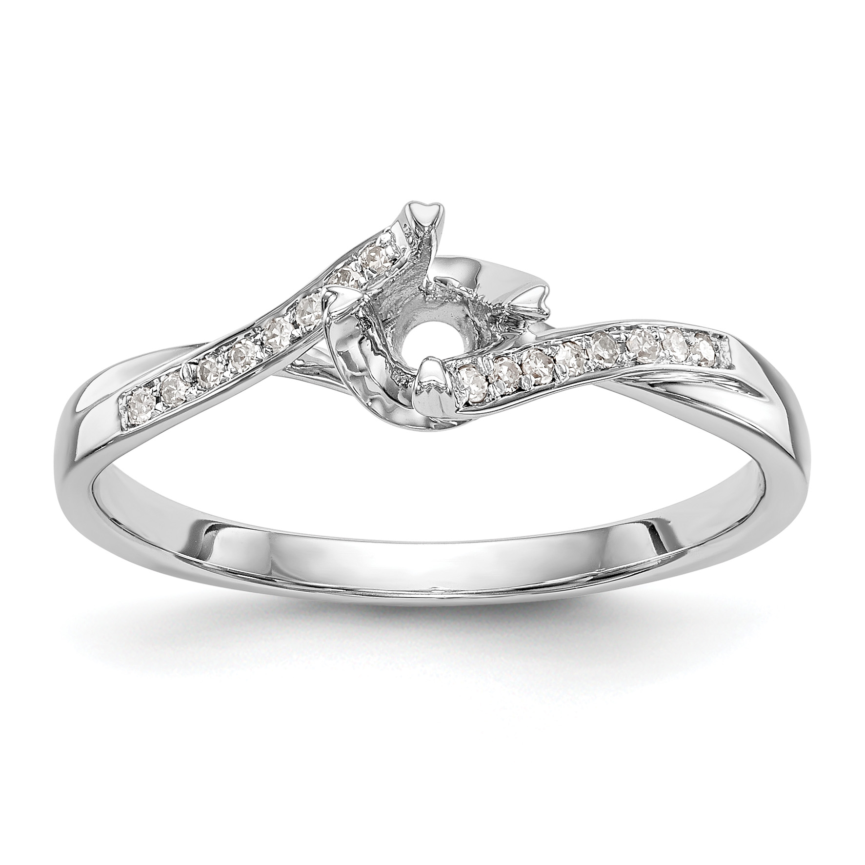 First Promise 14k White Gold 1/3 carat Lab Grown Diamond VS/SI+ G+ Complete Petite Engagement Ring (RM3140E-025-WLG)