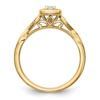 14K Yellow Gold 0.20 Carat Lab Grown Diamond VS SI+ G+ Complete Petite Engagement Ring view 2