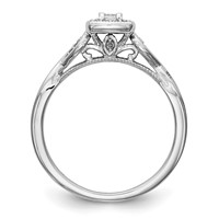 14K White Gold 0.20 Carat Lab Grown Diamond VS SI+ G+ Complete Petite Engagement Ring view 3