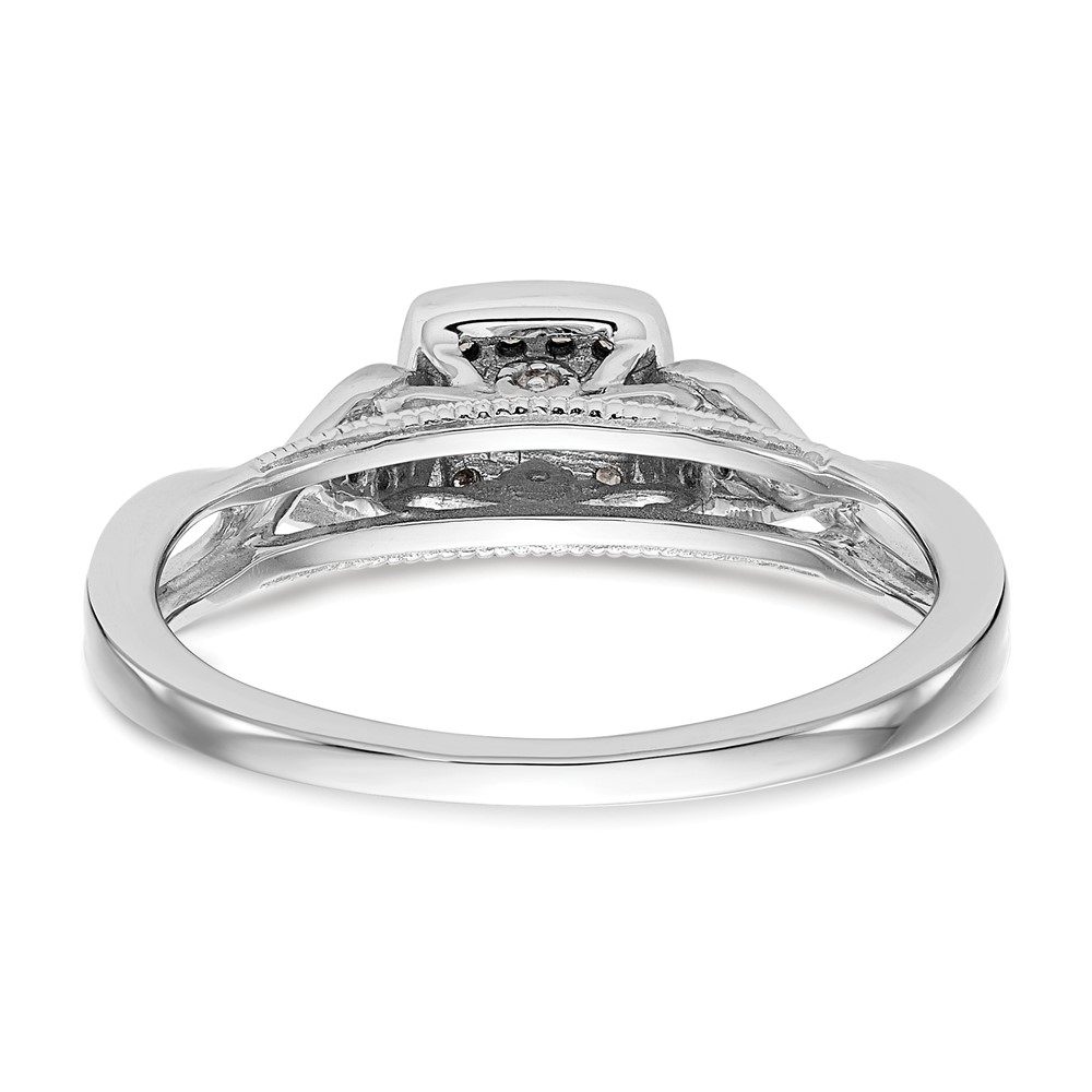 14k White Gold 1/5 carat Lab Grown Diamond VS/SI+ G+ Complete Petite Engagement Ring (RM3144E-020-CWLG)
