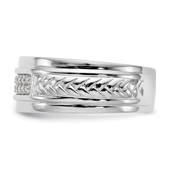 Diamond Trio Men's Wedding Bands