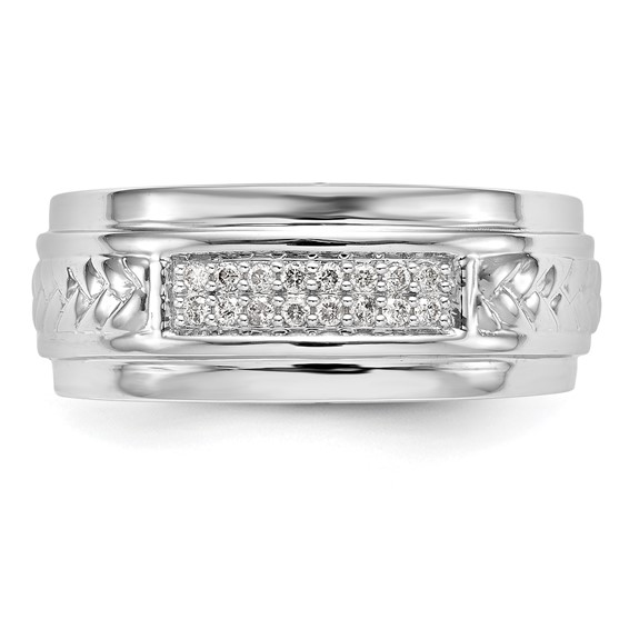 Diamond Trio Men's Wedding Bands