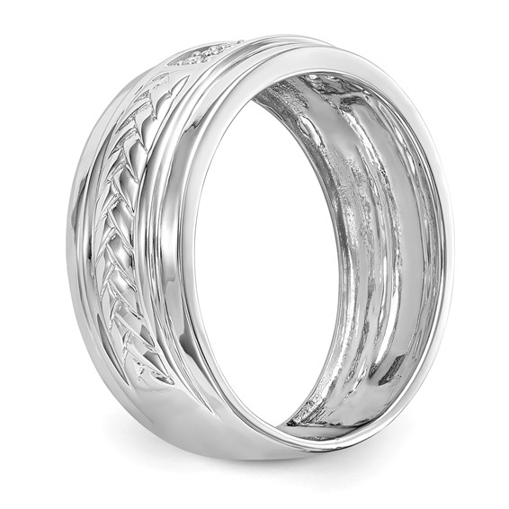 Diamond Trio Men's Wedding Bands