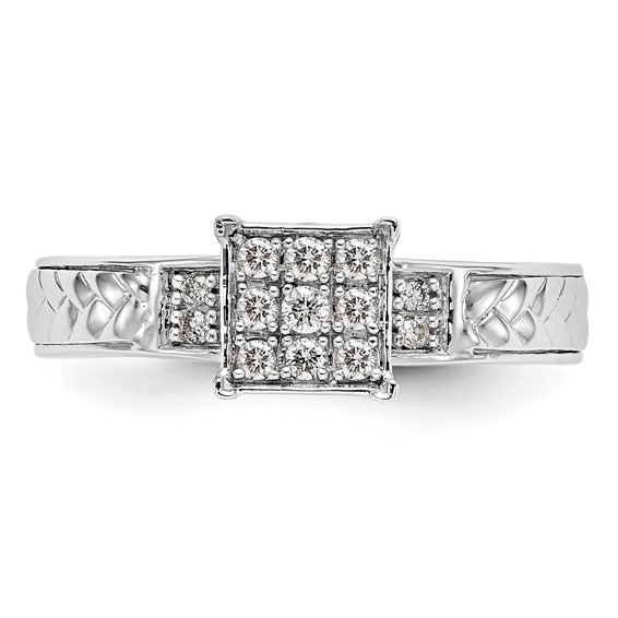 Diamond Trio Cluster Engagement Rings