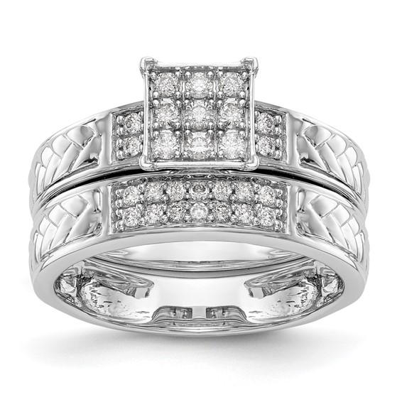 Diamond Trio Cluster Engagement Rings