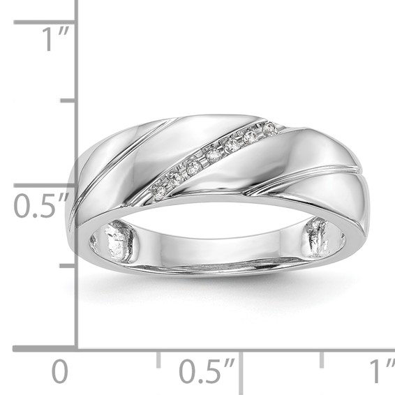 Diamond Trio Men's Wedding Bands