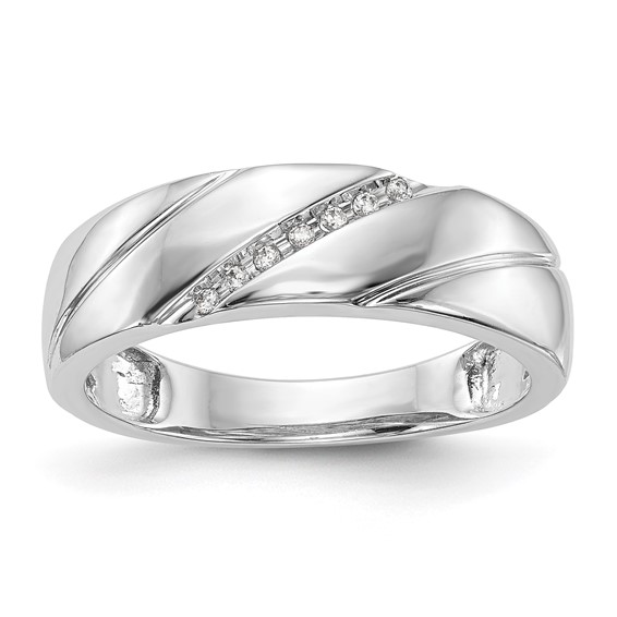 Diamond Trio Men's Wedding Bands